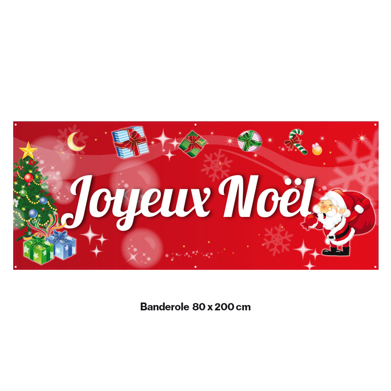 Vente Flash - Banderole - Joyeux Noël (modèle 5) - Livraison offerte