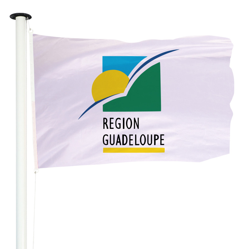 Drapeau Guadeloupe avec hampe - Région