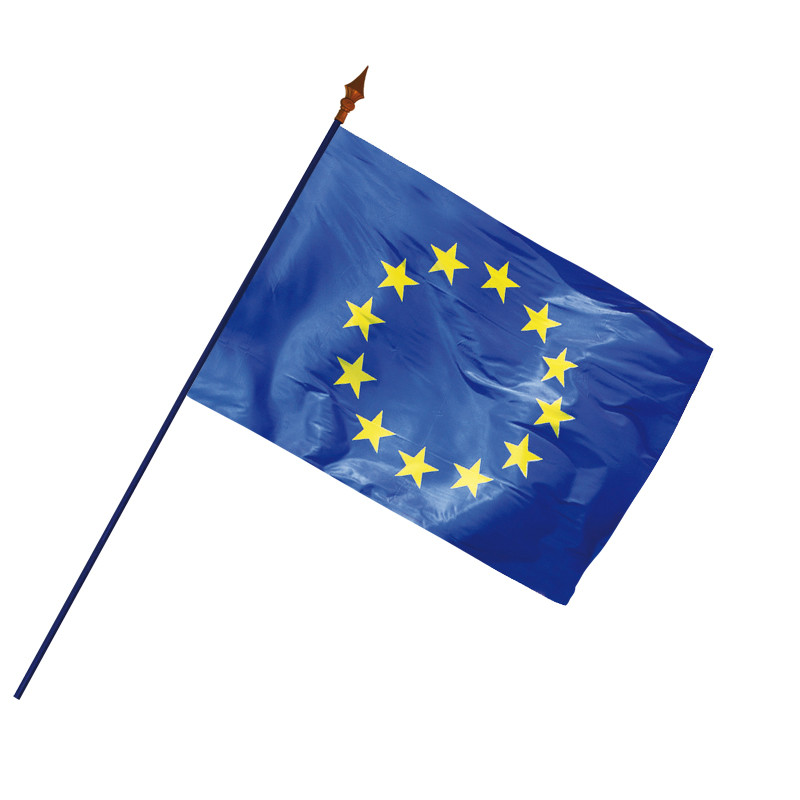 Drapeau Union Européenne officiel avec hampe - Drapeau UE