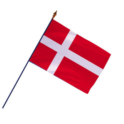 Drapeau officiel Danemark sur hampe