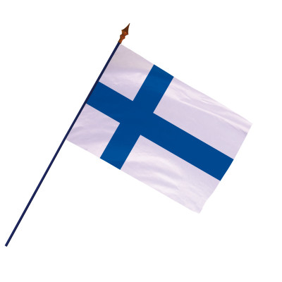 Drapeau officiel Finlande sur hampe