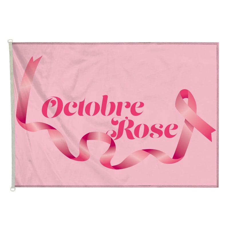 Banderole PVC Oeillets 80x300 cm PLV Octobre Rose Modèle 1