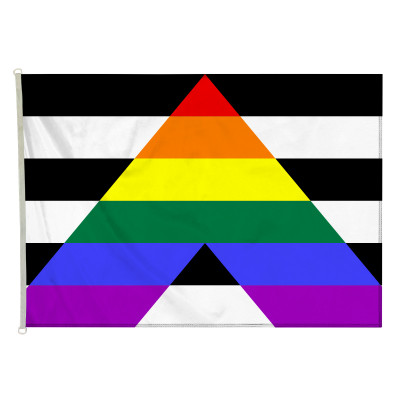Drapeau LGBT alliance Gay-Hétéro 60x90cm