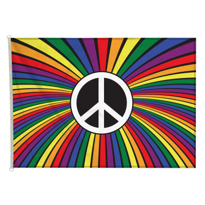 Drapeau LGBT Peace and Love 60x90cm