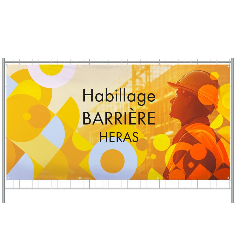 Habillage de Barrière HERAS : Simple face (fixation oeillets) - MACAP