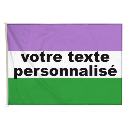 Drapeau LGBTQ Genderqueer Personnalisé (forme horizontale) - MACAP
