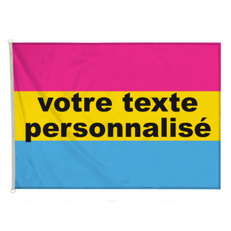Drapeau LGBTQ Pansexuel Personnalisé (forme horizontale) - MACAP