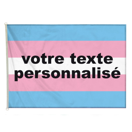 Drapeau LGBTQ Transgenre Personnalisé (forme horizontale) - MACAP