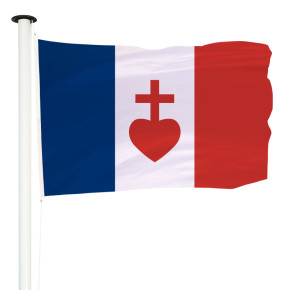 Drapeau Sacré-Cœur Bleu Blanc Rouge pour mât