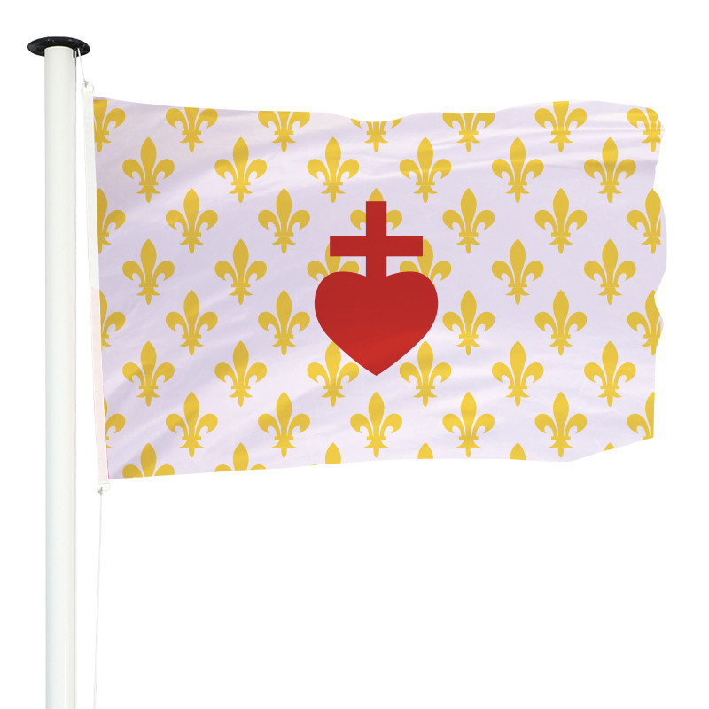 Drapeau Sacré-Cœur Lys pour mât