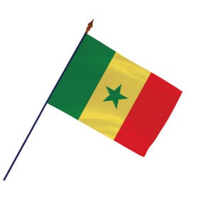 Drapeau Sénégal avec hampe et ourlets | MACAP