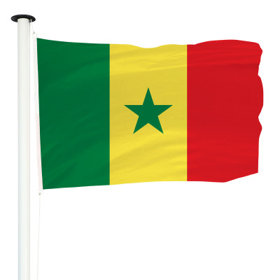 Drapeau Sénégal avec hampe