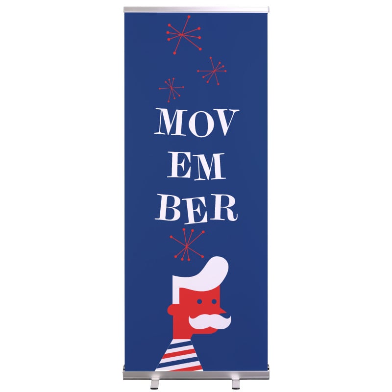 Roll-up Prêt à imprimer "Movember" (avec housse de transport) 80x200 cm - Modèle 3 MACAP