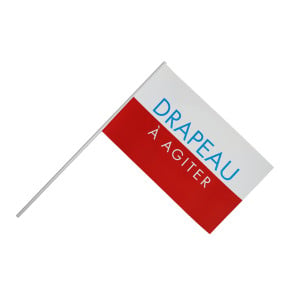 Drapeau Plastique personnalisé à agiter (Hampe en plastique) - MACAP