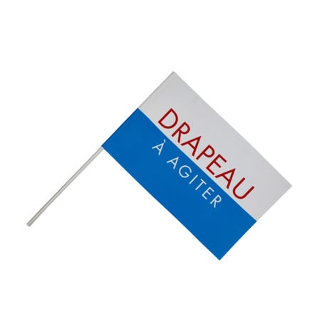 Drapeau Papier personnalisé à agiter (Hampe en plastique) - MACAP