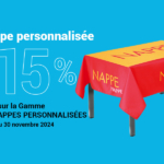 Nappe publicitaire imprimée en promo