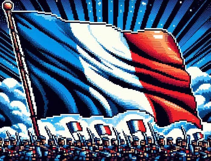 Drapeau France et art numérique