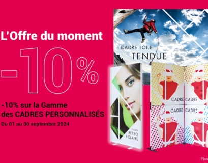 Promo sur les cadres personnalisés