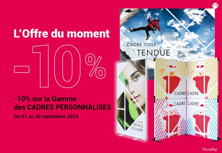 Promo sur les cadres personnalisés