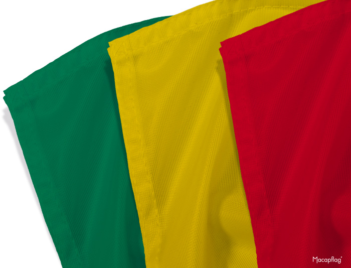 Drapeau officiel des pays vert jaune et rouge