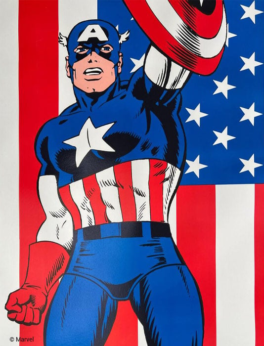 Le drapeau américain dans Captain America