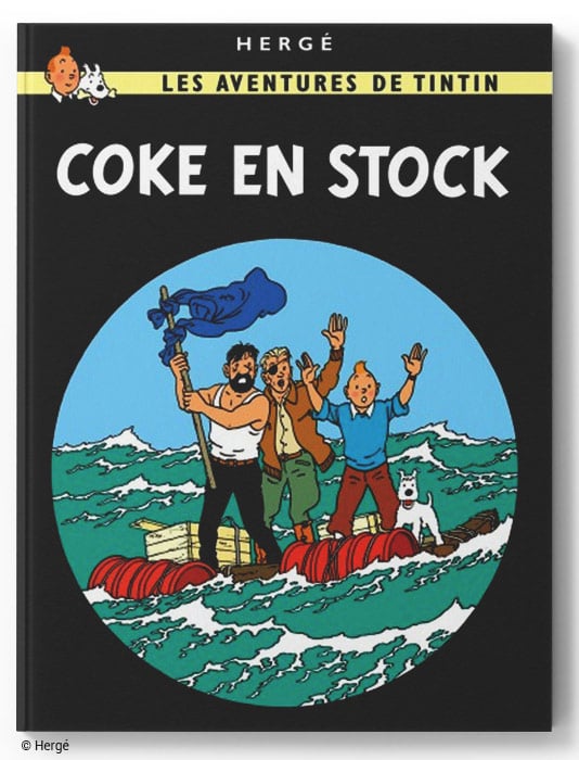 Le drapeau dans Tintin, la BD de Hergé Coke en stock