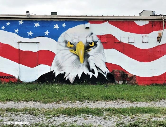 Art urbain Nashville drapeau américain