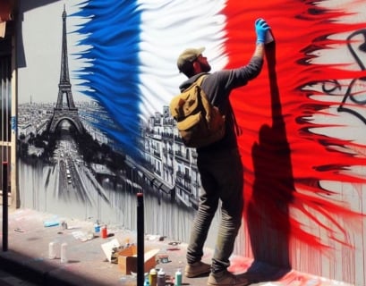 La place du drapeau dans l'art urbain