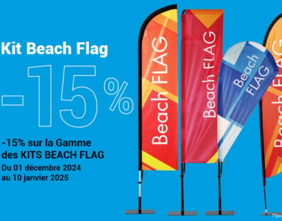 Prix promo beachflag oriflamme