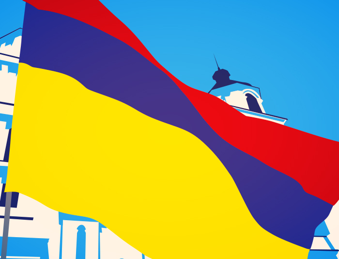 Drapeau Colombie à l'envers