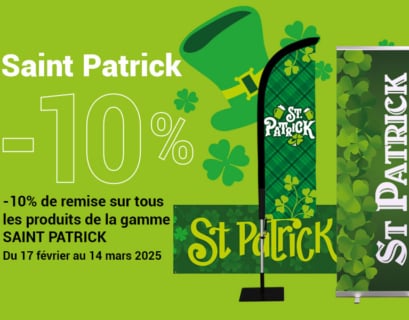 Promo banderole beachflag Saint Patrick